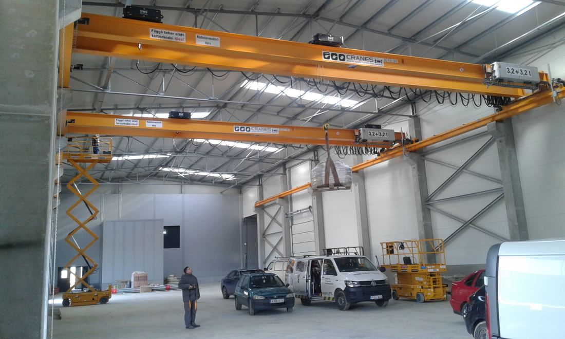 Futódaru ipari csarnokban – Eco-Cranes