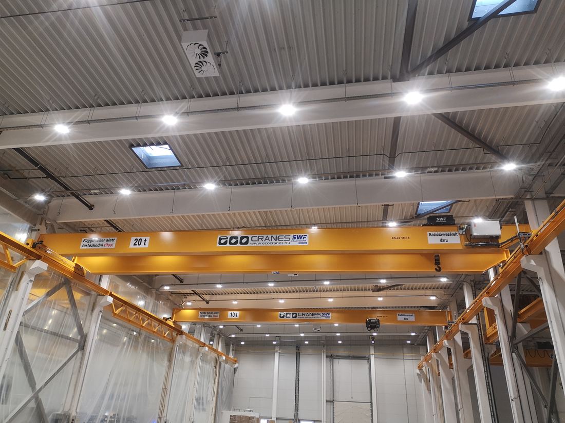 Darupálya ipari csarnokban – Eco-Cranes